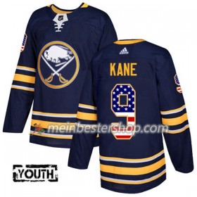 Buffalo Sabres Evander Kane 9 Adidas 2017-2018 Marineblau USA Flag Fashion Trikot Authentic - Kinder